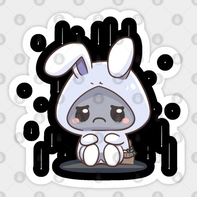 Sad Easter Bunny Sticker by Depressed Bunny